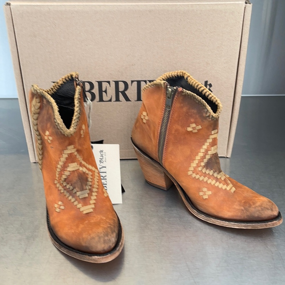 Liberty Black decorated leather boots Sundance